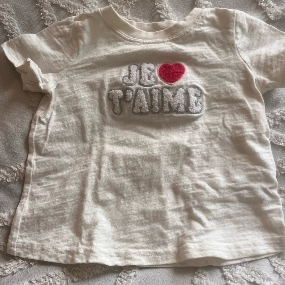 Janie and Jack t shirt 2t “je taime “